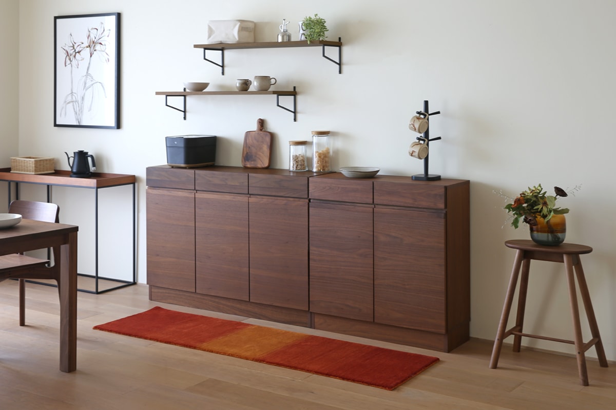 LECCE 120薄型キャビネット オーク