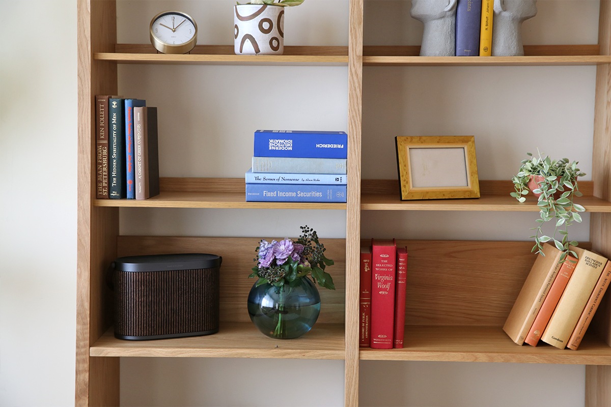 GALLE ガレ SHELF SET2 オーク 幅127cm (65 本棚 (右加工あり) + 59 本棚 パーツ + エンドパネル(右エンド))