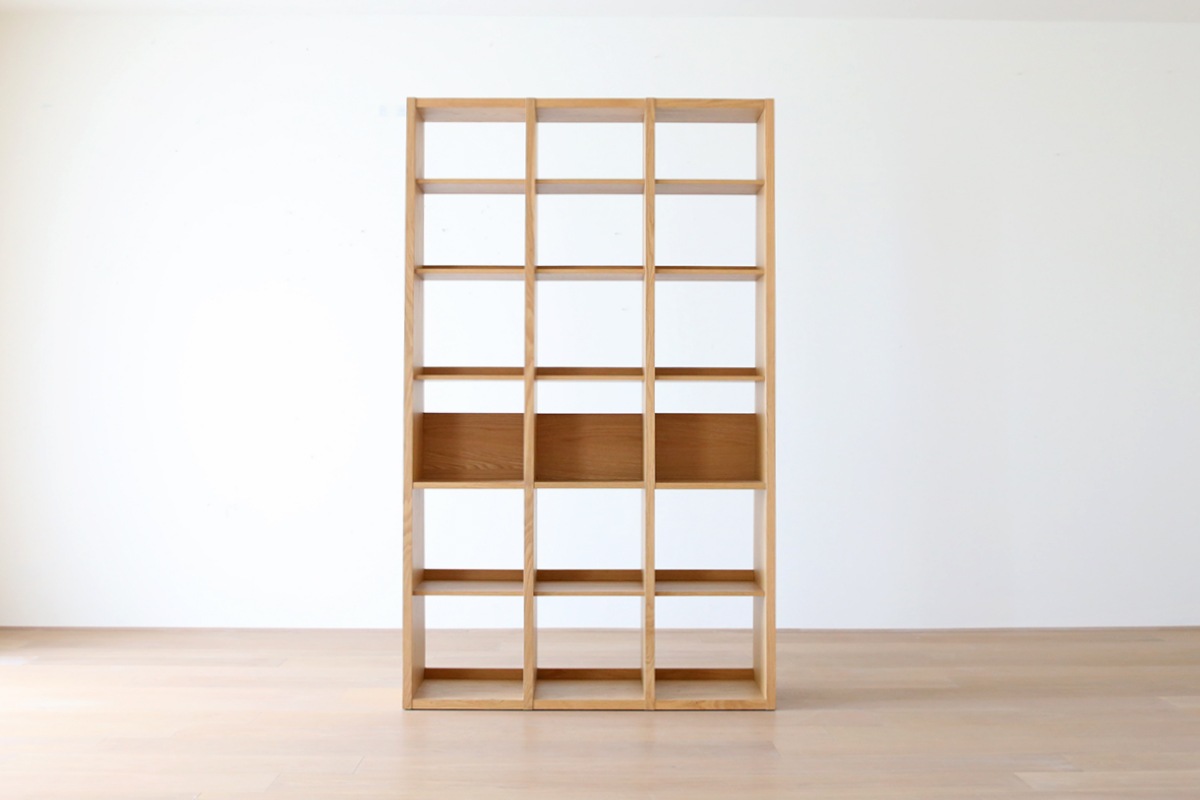 GALLE 41 本棚 (右加工あり) + 35 本棚 パーツ + 41 本棚 (左加工あり) 幅 117cm