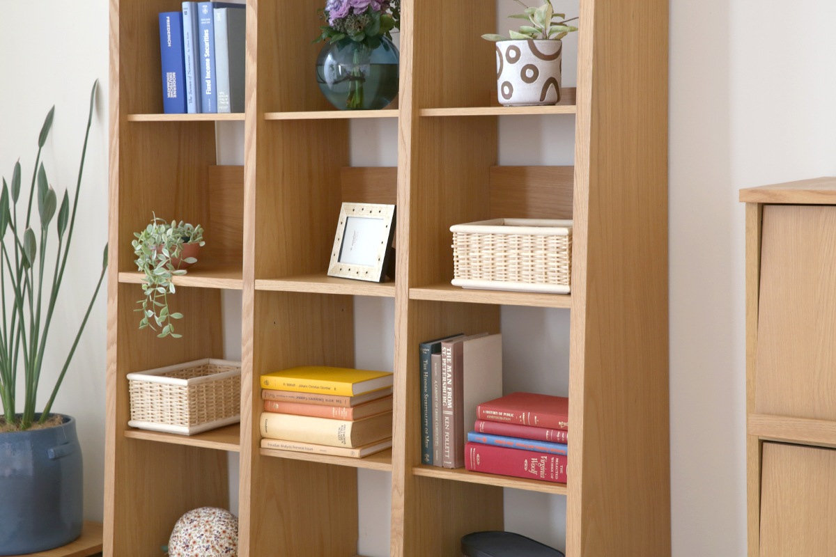 GALLE 41 本棚 (右加工あり) + 35 本棚 パーツ + 41 本棚 (左加工あり) 幅 117cm