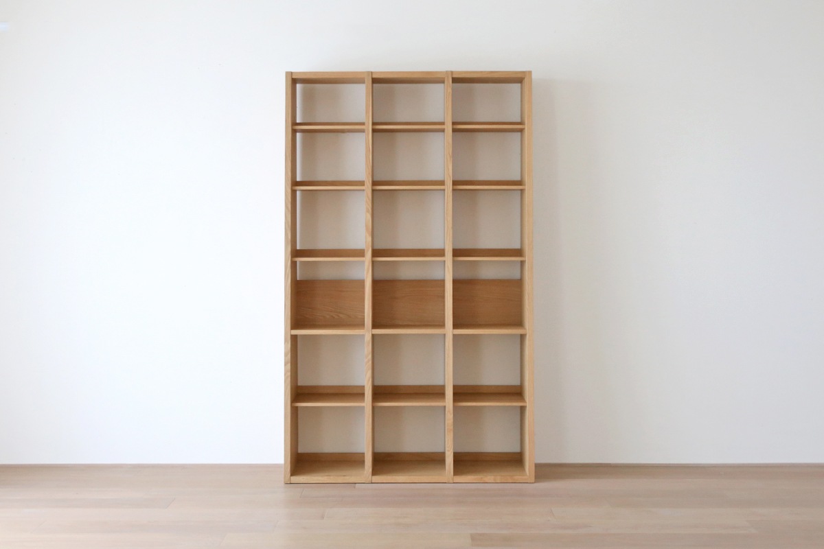 GALLE 41 本棚 (右加工あり) + 35 本棚 パーツ + 41 本棚 (左加工あり) 幅 117cm