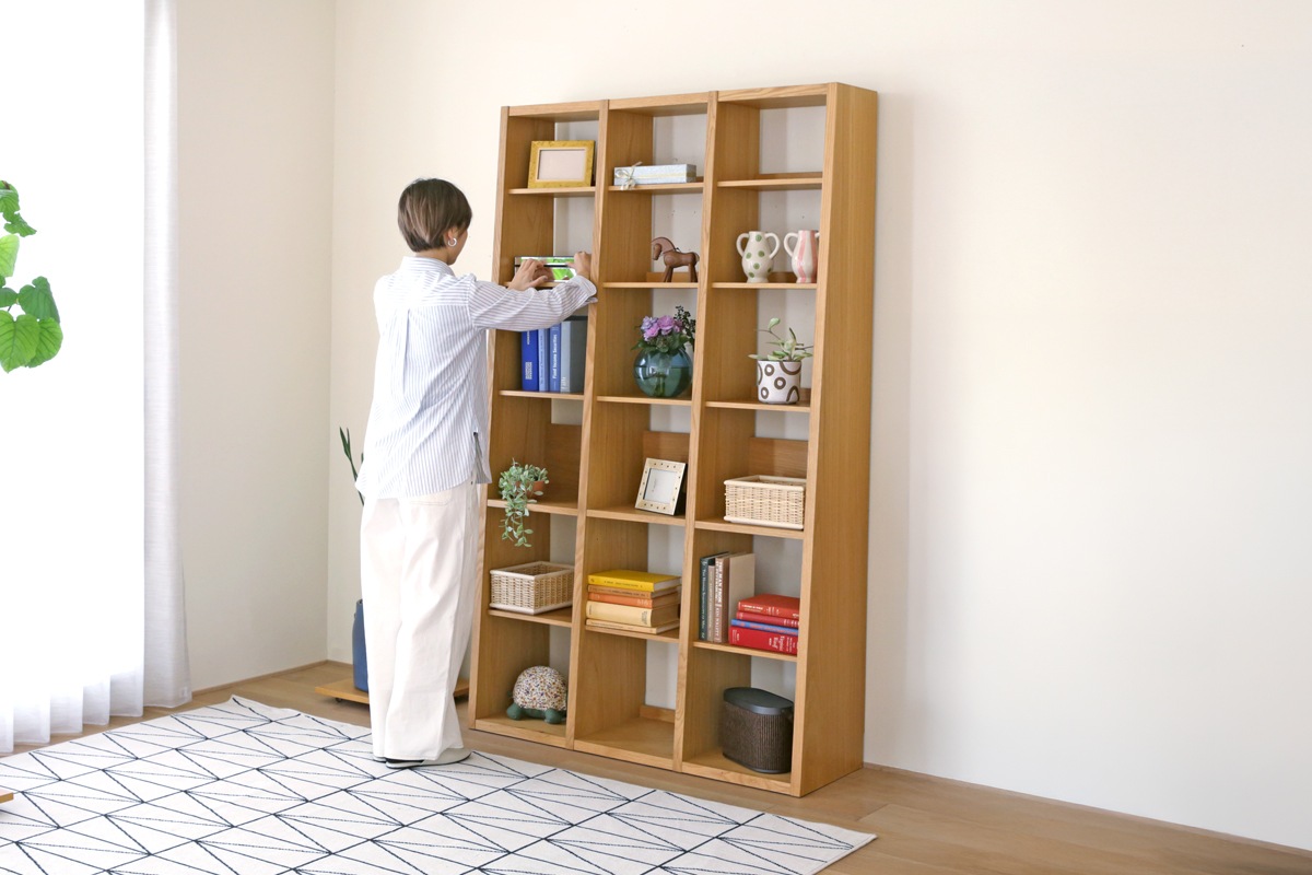 GALLE 41 本棚 (右加工あり) + 35 本棚 パーツ + 41 本棚 (左加工あり) 幅 117cm