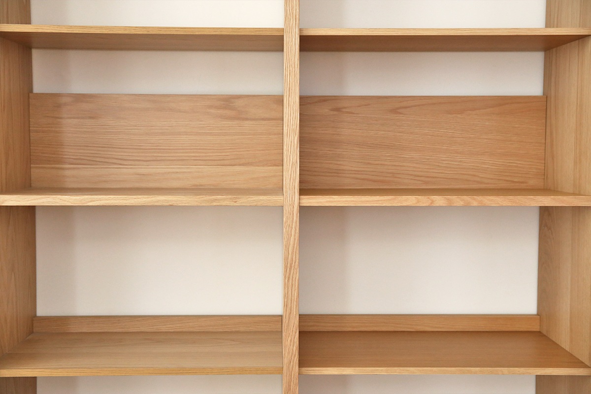 GALLE ガレ SHELF SET4 オーク 幅165cm (65 本棚 (右加工あり) + 59 本棚 パーツ + 41 本棚 (左加工あり))