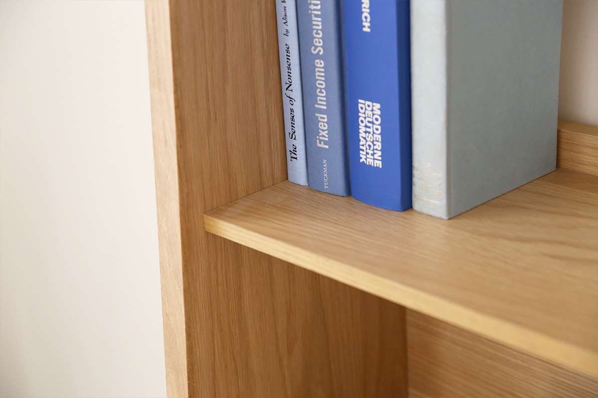GALLE ガレ SHELF SET4 オーク 幅165cm (65 本棚 (右加工あり) + 59 本棚 パーツ + 41 本棚 (左加工あり))
