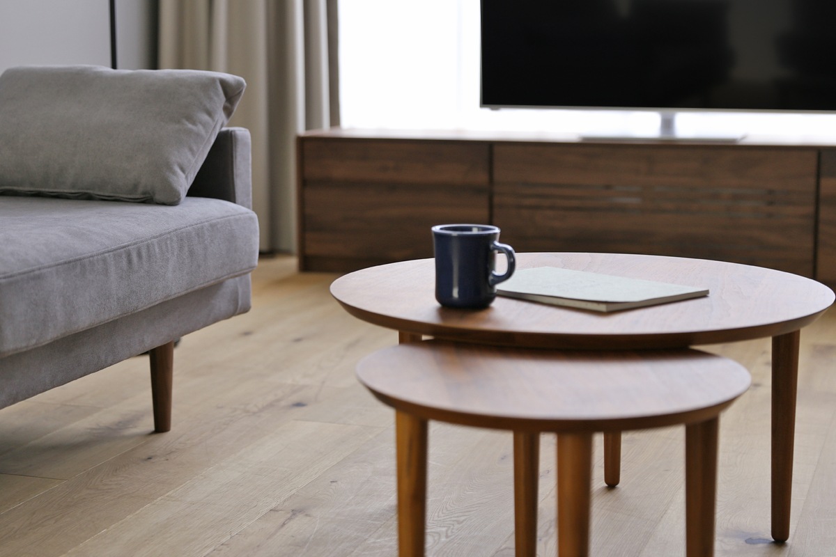 BALLOON LIVING TABLE 69-2枚 伸長式 ウォルナット