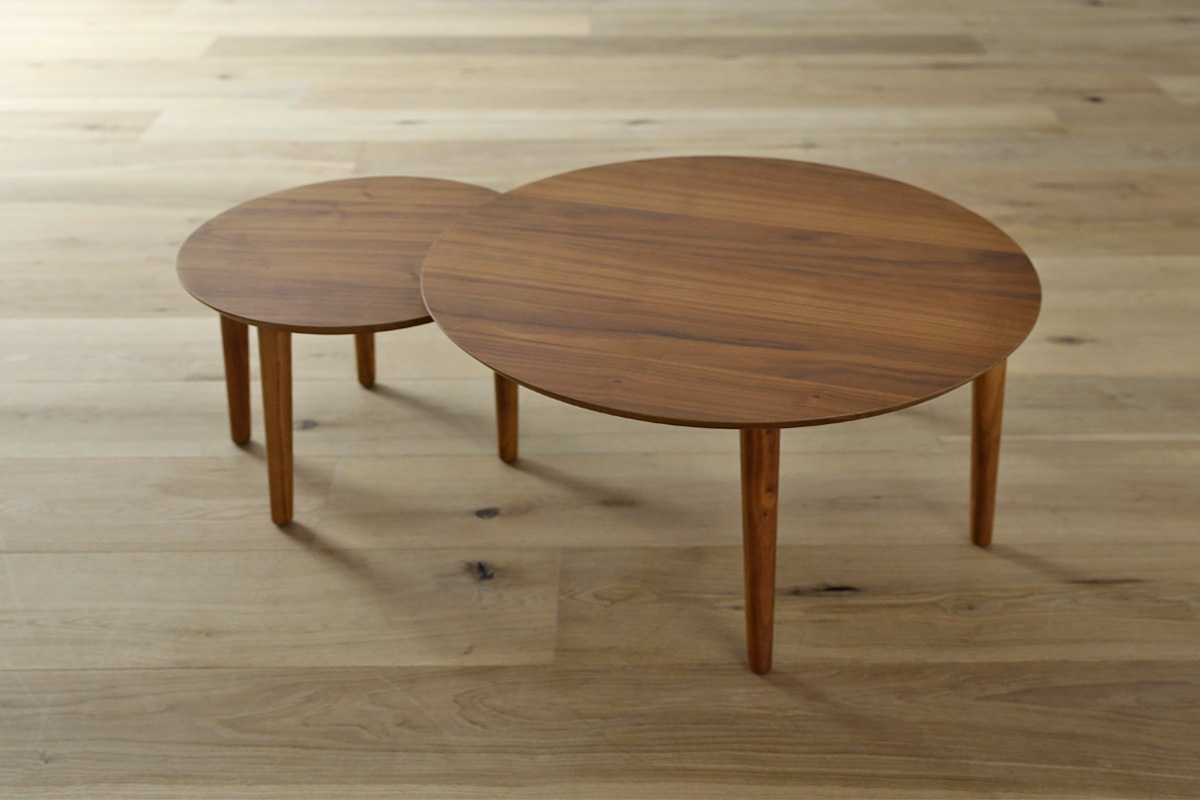 BALLOON バルーン LIVING TABLE 90-2枚テーブル 伸長式 ウォルナット