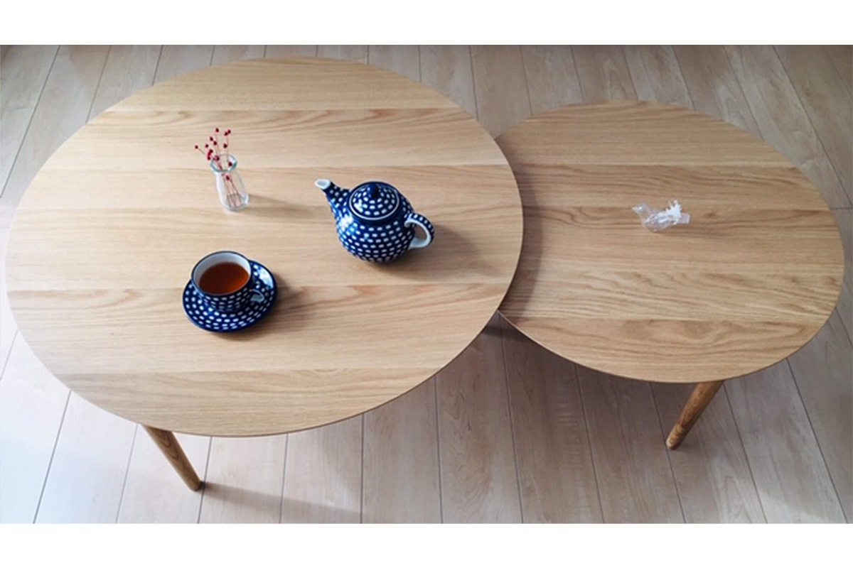 BALLOON バルーン LIVING TABLE 90-2枚テーブル 伸長式 ウォルナット