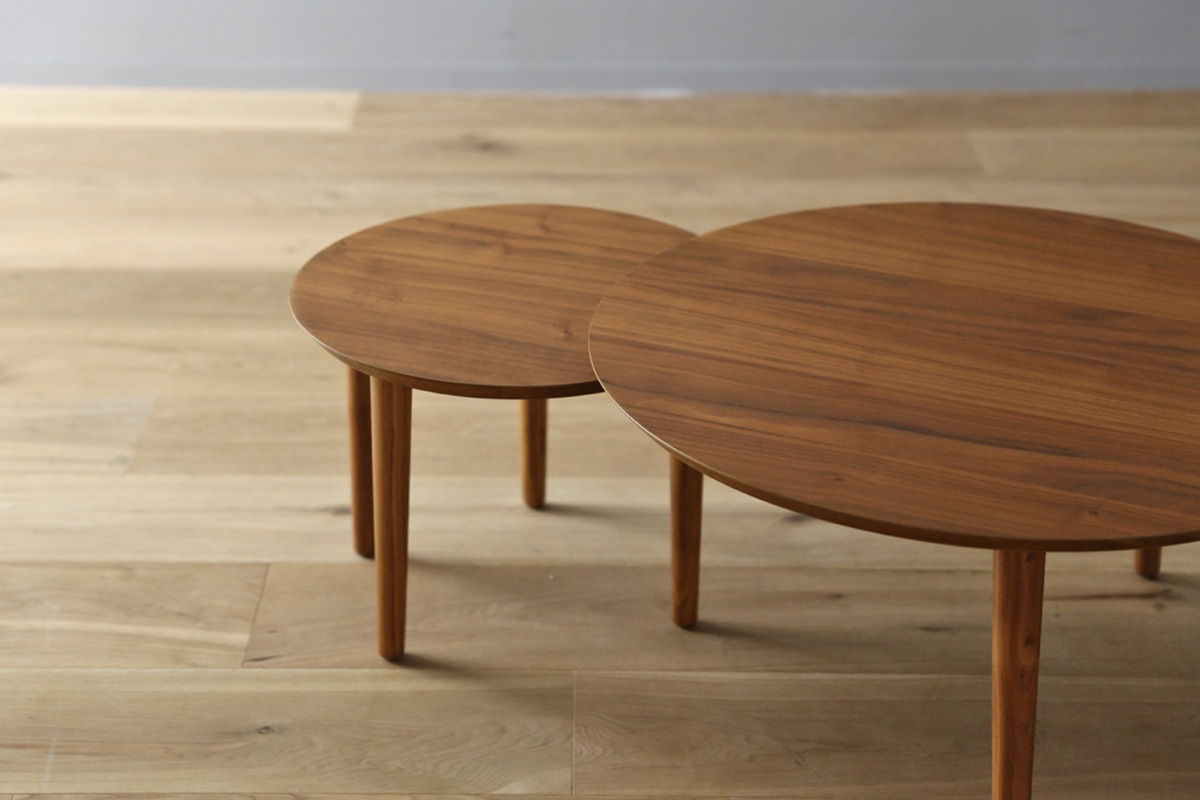 BALLOON バルーン LIVING TABLE 90-2枚テーブル 伸長式 ウォルナット