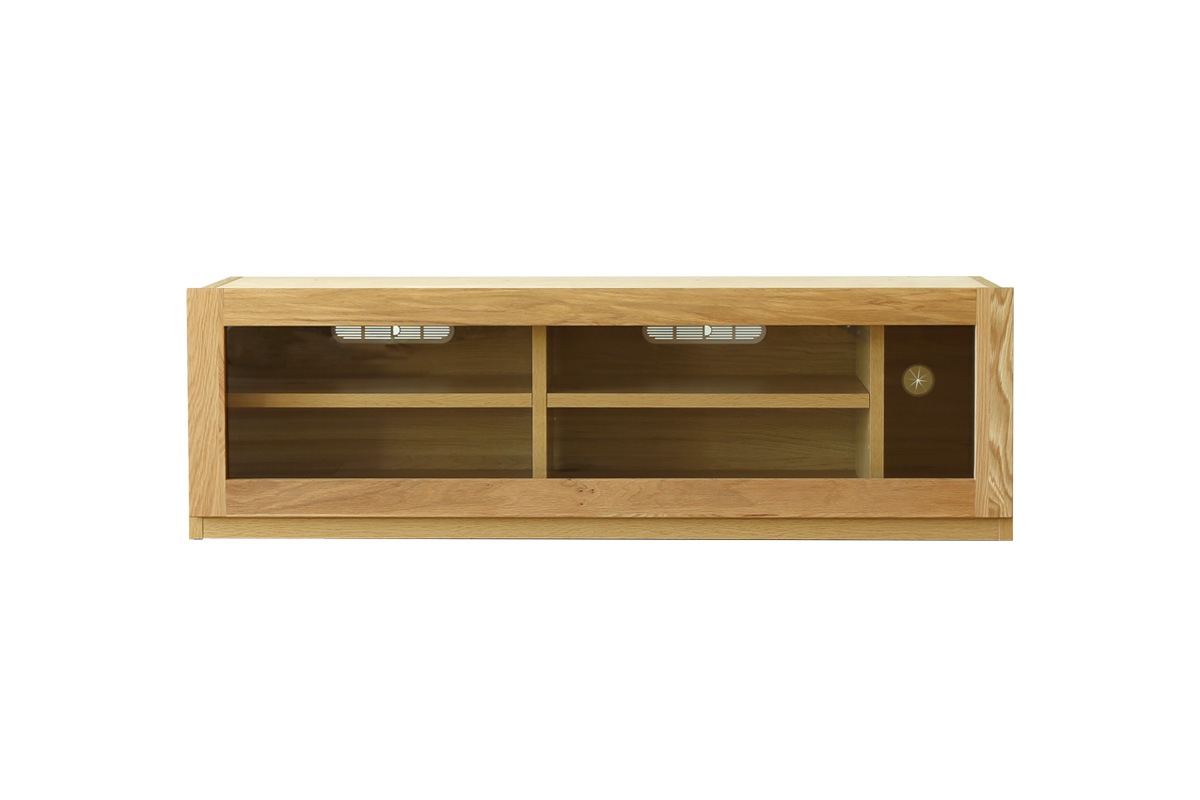 ASTER【単品】120TVガラス扉 オーク ※天板別売り