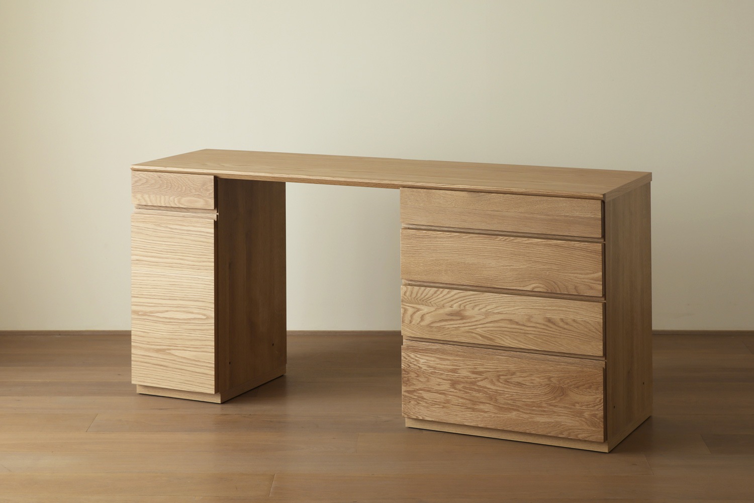 ASTER アスター DESK SET8  オーク (150天板 + 30キャビネット(左開き・右開き) + 60チェスト) ※チェア別売 