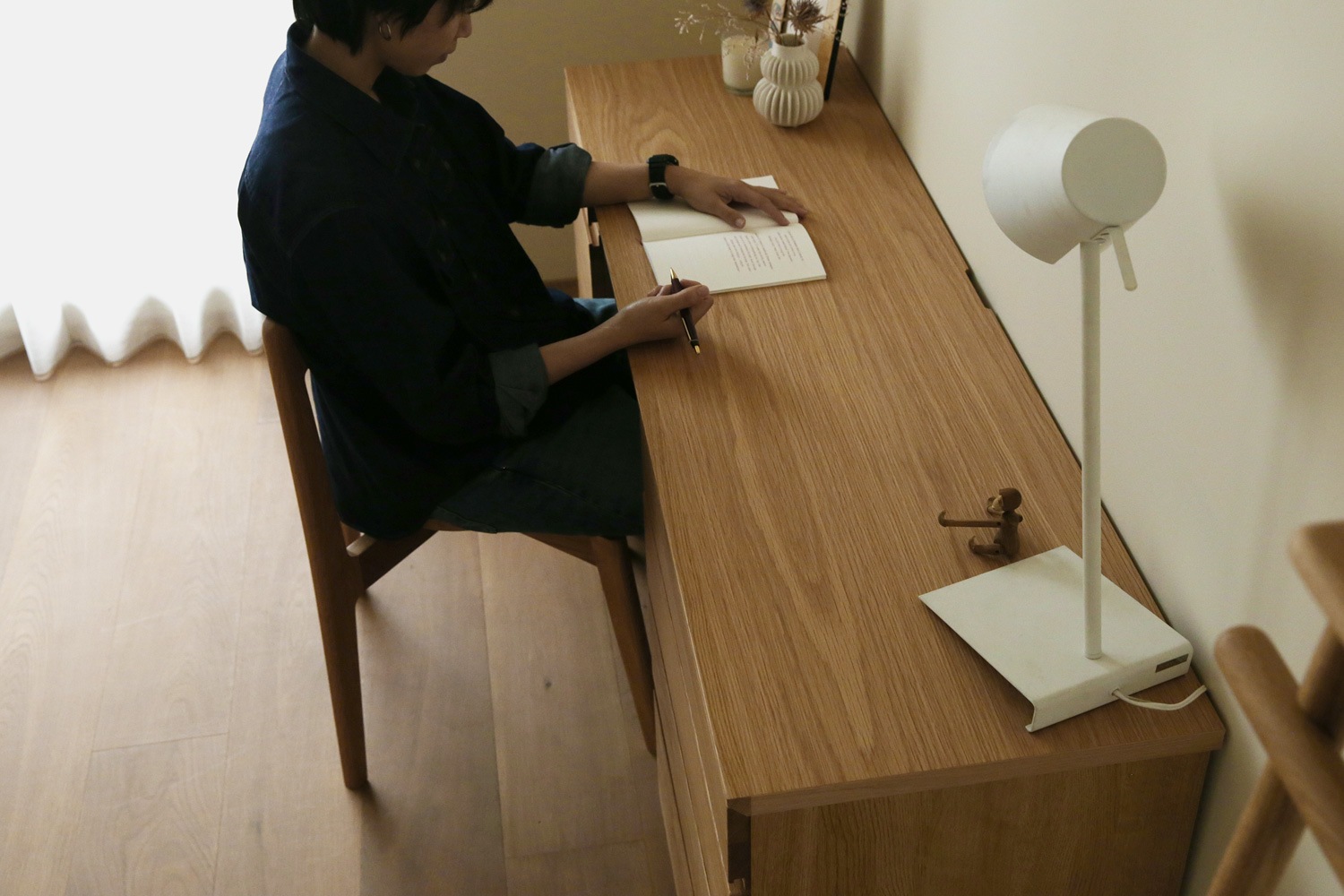 ASTER アスター DESK SET8  オーク (150天板 + 30キャビネット(左開き・右開き) + 60チェスト) ※チェア別売 