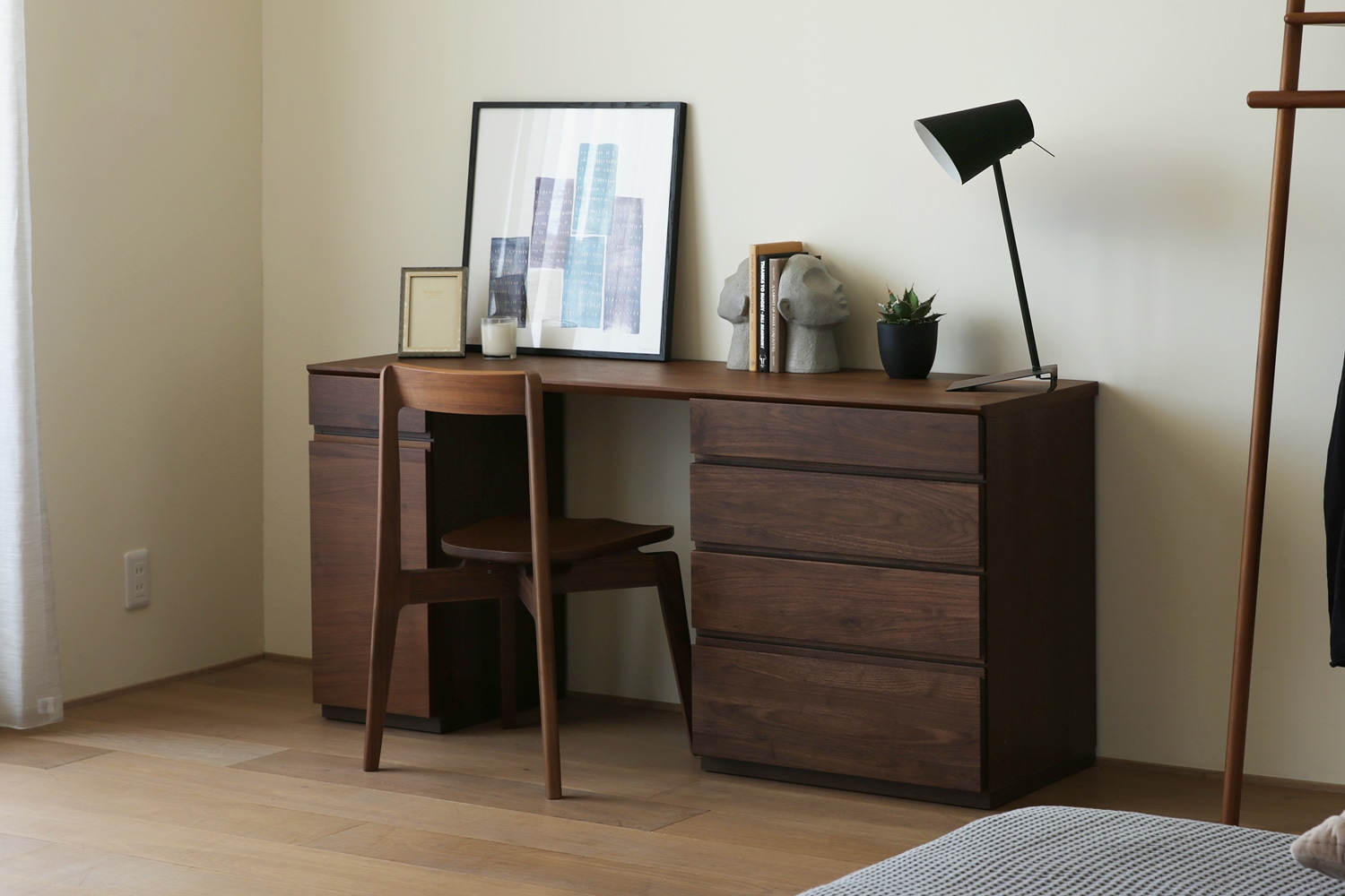ASTER アスター DESK SET8  オーク (150天板 + 30キャビネット(左開き・右開き) + 60チェスト) ※チェア別売 