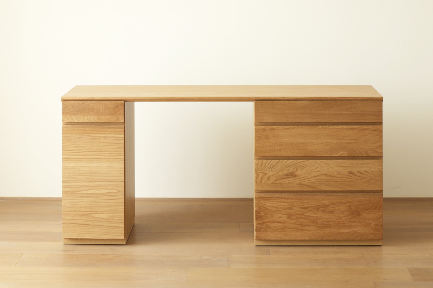 ASTER アスター DESK SET8  オーク (150天板 + 30キャビネット(左開き・右開き) + 60チェスト) ※チェア別売 