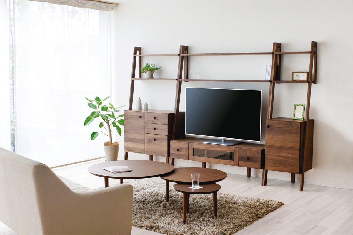 BALLOON LIVING TABLE 90-3枚 伸長式 ウォルナット