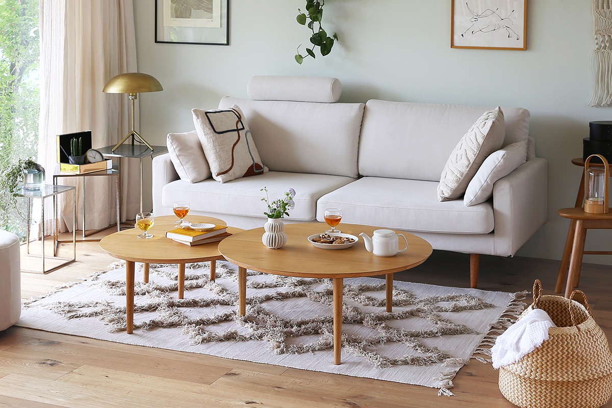 BALLOON LIVING TABLE 90-3枚 伸長式 ウォルナット