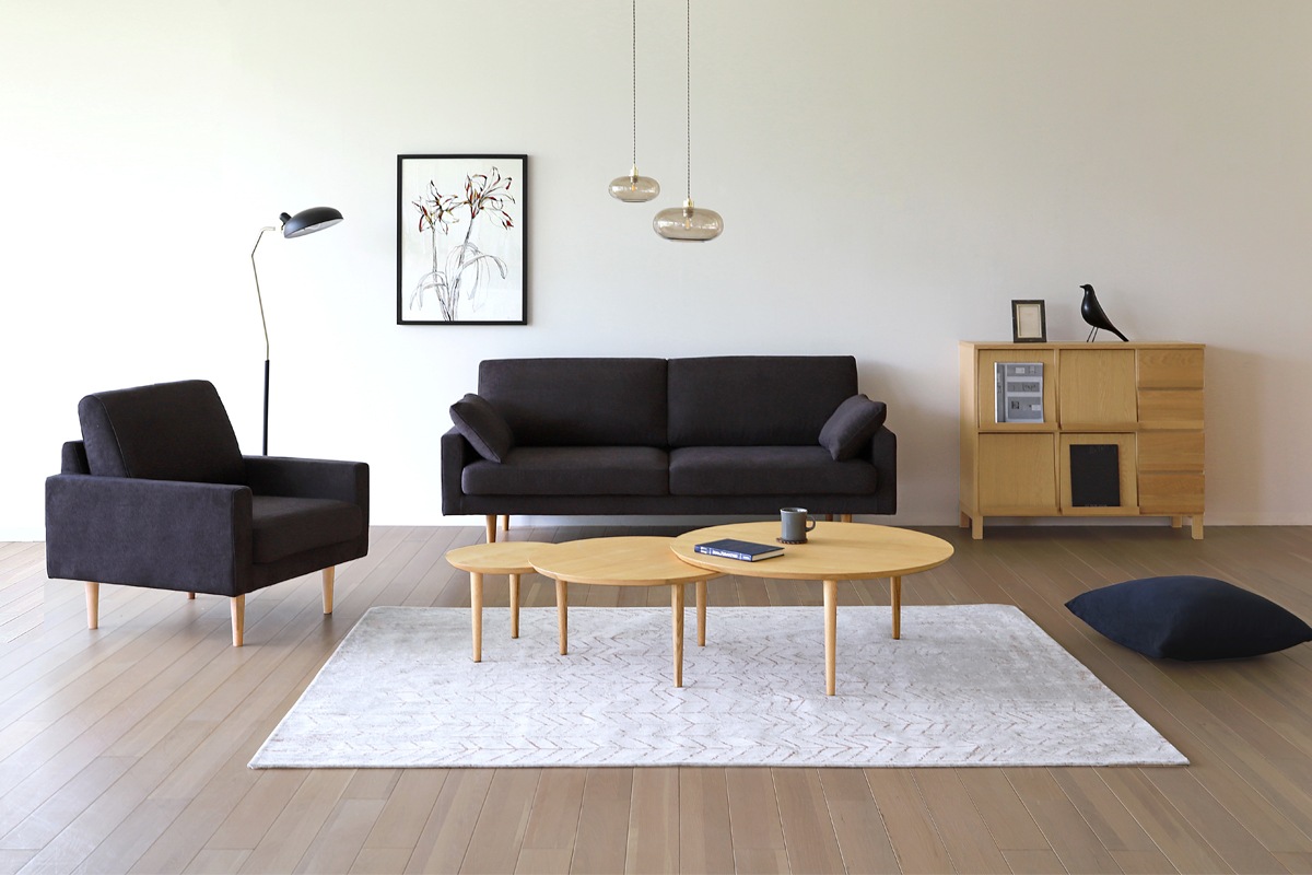 BALLOON LIVING TABLE 90-3枚 伸長式 ウォルナット