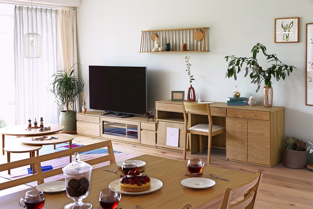 ASTER 150TV天板 + 90TVガラス扉 + 60TVチェスト