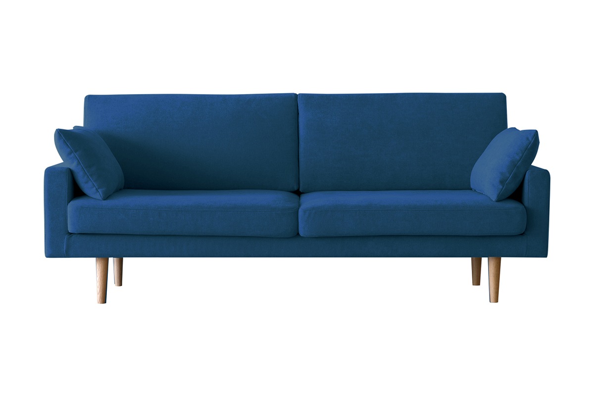 LEO SOFA 3人掛け ネイビー オーク脚/ウォルナット脚