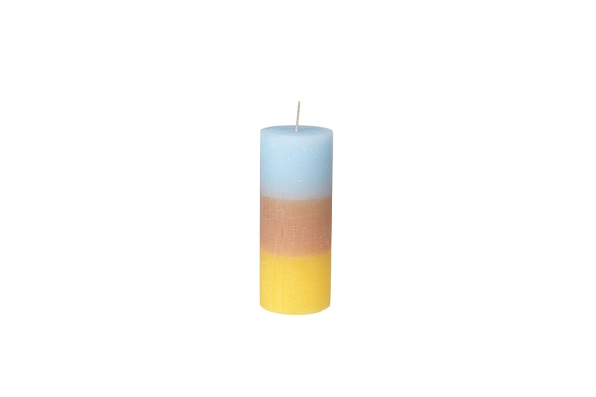 PILLAR CANDLE 'RAINBOW' PINEAPPLE CLOUD(HBC-217)