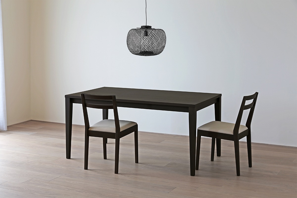 PLAIN DINING TABLE サイズオーダー オーク 黒塗装