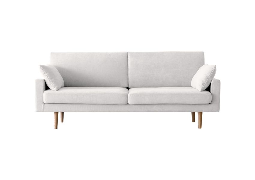 LEO SOFA 3人掛け アイボリー オーク脚/ウォルナット脚