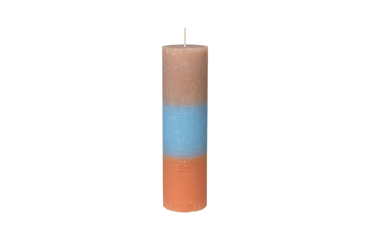 PILLAR CANDLE 'RAINBOW'CARAMEL SKY (HBC-219)