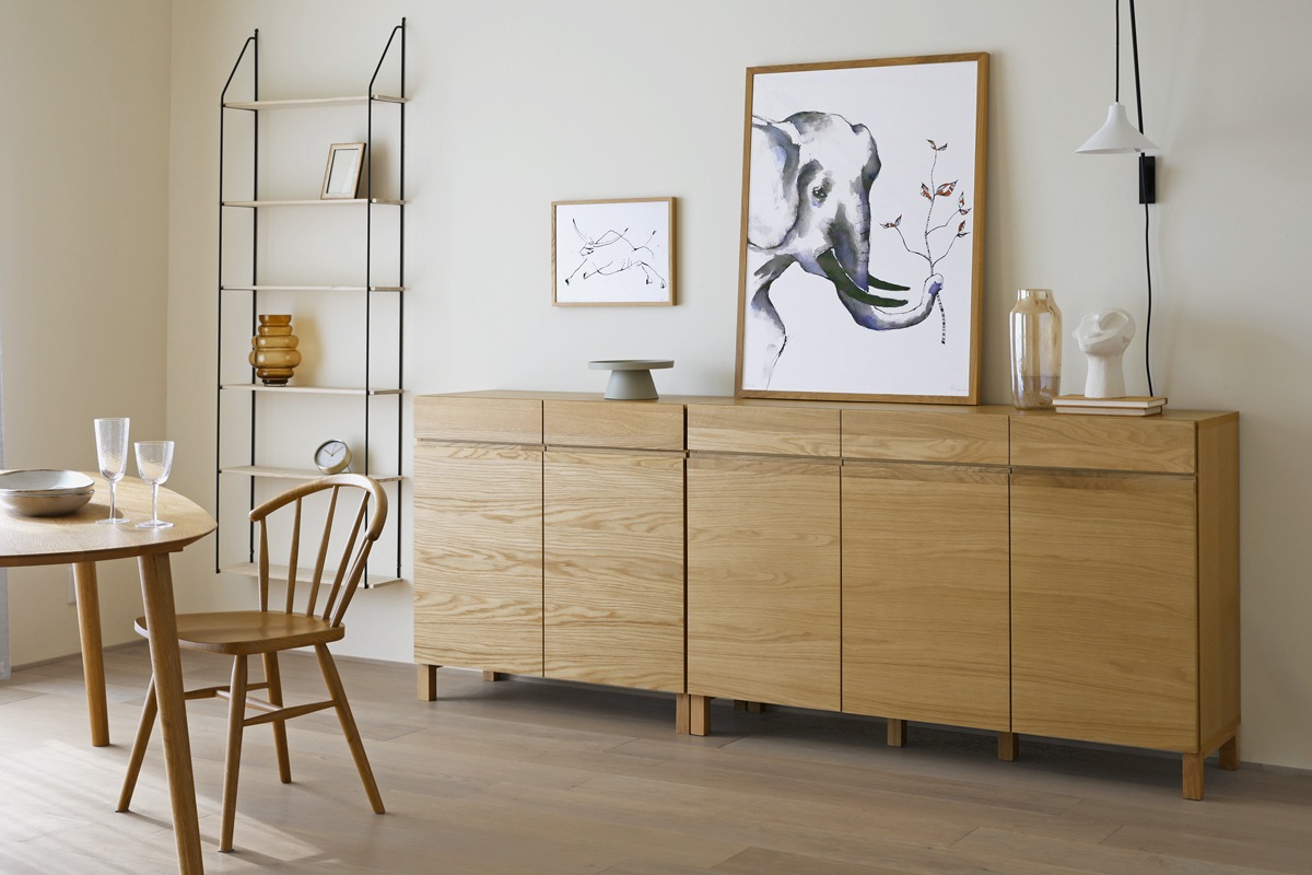 LECCE 134キャビネット オーク