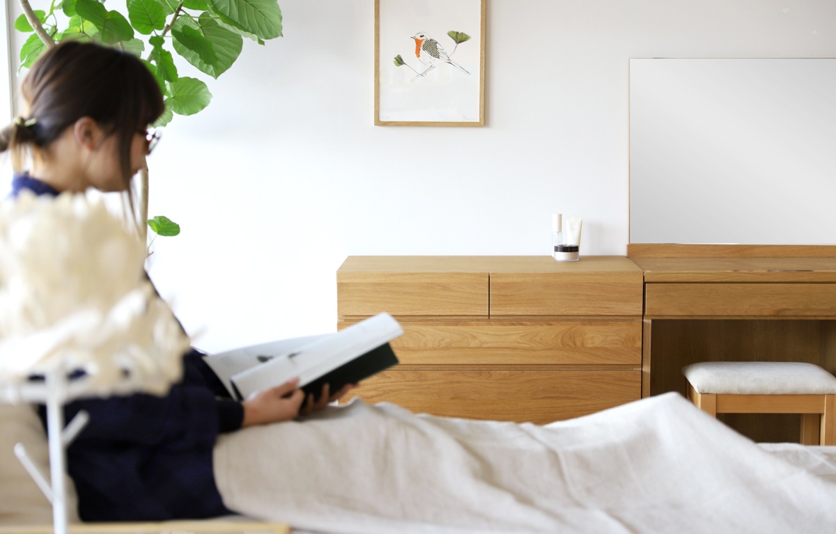 レッチェ 80ドレッサー(椅子付き)WO