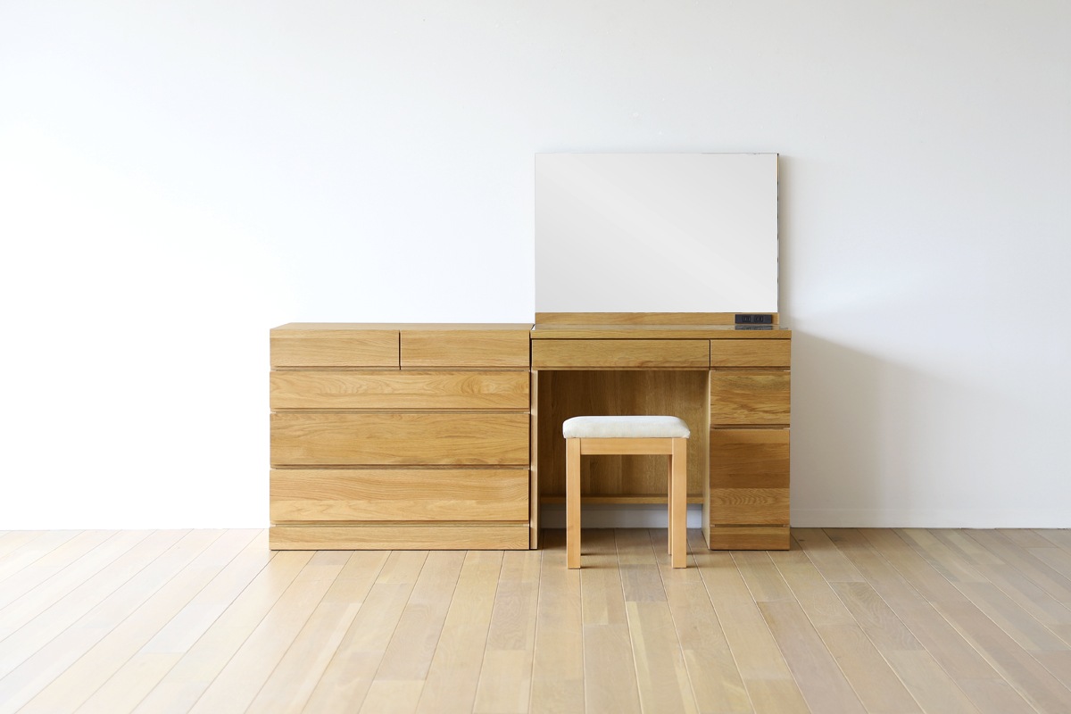 レッチェ 80ドレッサー(椅子付き)WO