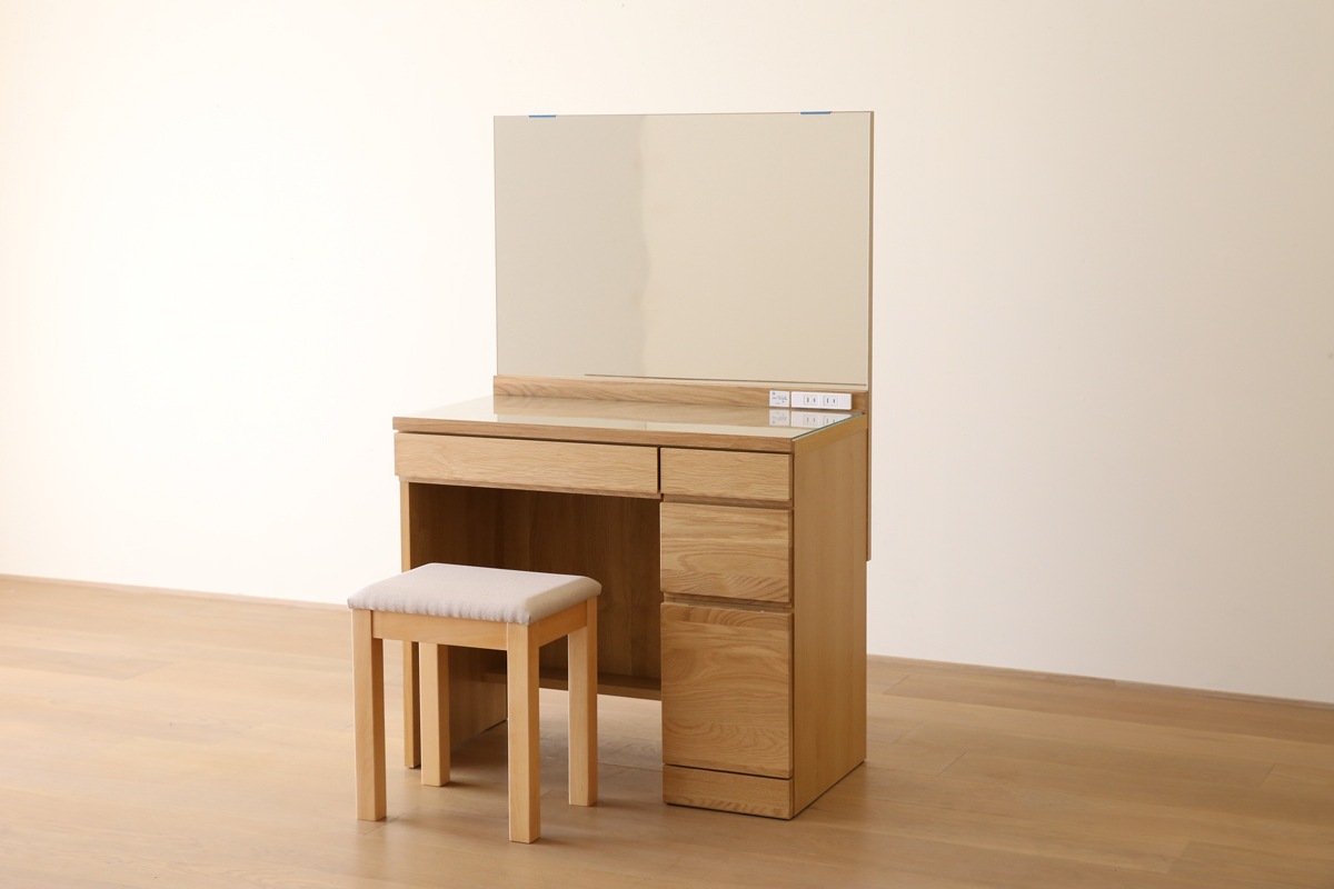 レッチェ 80ドレッサー(椅子付き)WO