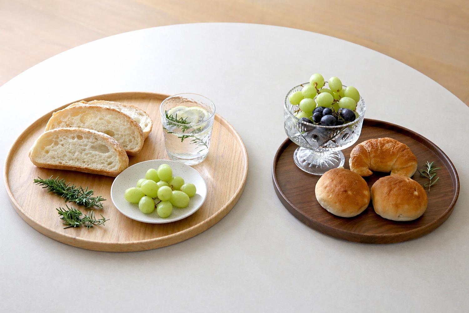 WOOD TRAY ウッドトレイ ラウンドトレイφ29cm オーク/ウォルナット