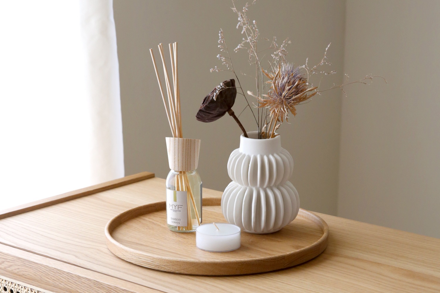 WOOD TRAY ウッドトレイ ラウンドトレイφ29cm オーク/ウォルナット