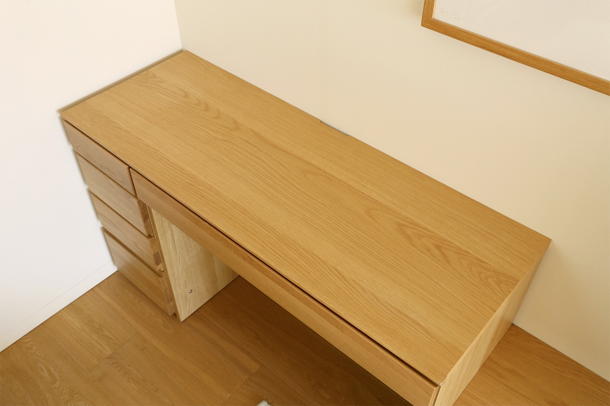 ASTER 突板天板 サイズオーダー W30~240/Ｄ45~60 オーク