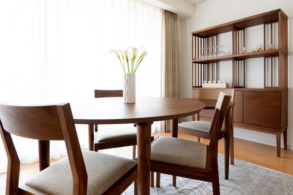 TONG SET7 ウォルナット (W120天板 ＋ W120H42オープンラック ＋ W120棚板 ＋ W120H42オープンラック ＋ W120キャビネット ＋ W120棚付き脚)