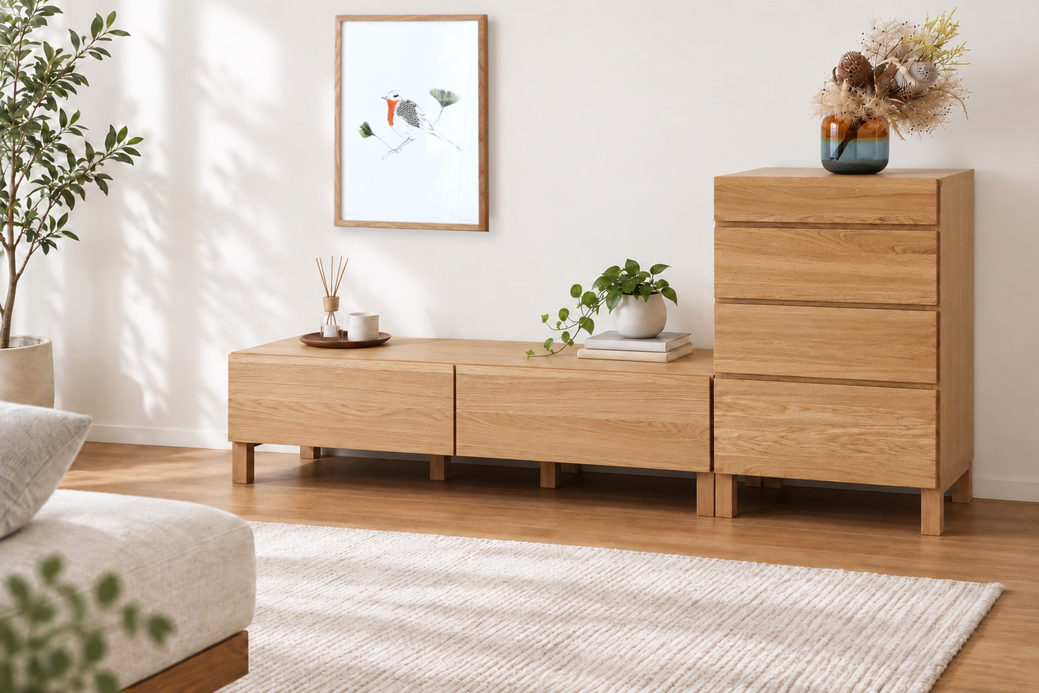 LECCE レッチェ 120ローボード OAK