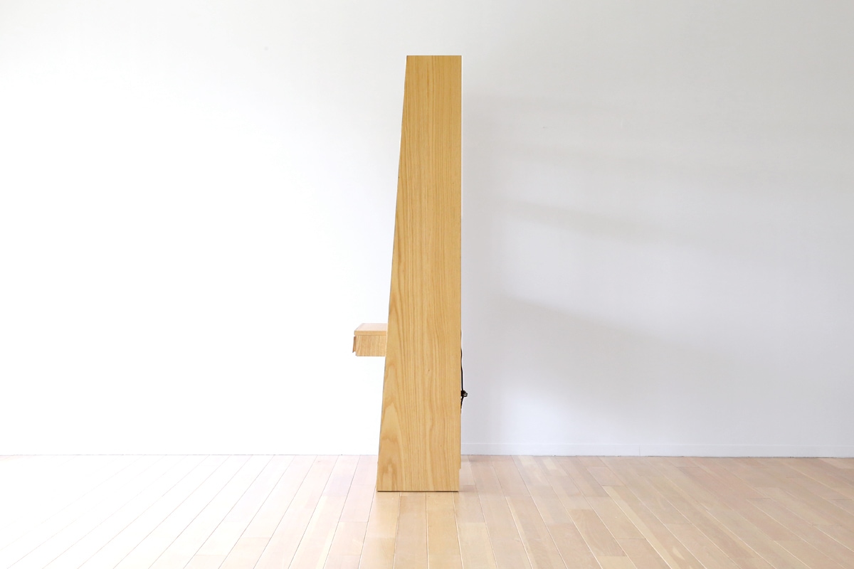 GALLE ガレ DESK SET6 オーク 幅233cm (65本棚(右加工あり) + 89学習デスクパーツ + 41本棚(左加工あり) + 35本棚パーツ + エンドパネル(右))