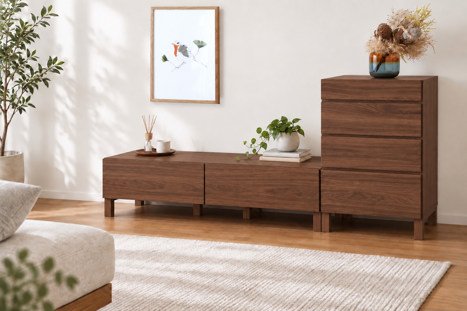 LECCE レッチェ 120ローボード WALNUT