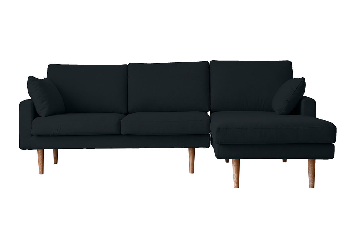 LEO SOFA カウチタイプ ダークグレー 2人掛け（左肘）＋シェーズロング（右肘） オーク脚/ウォルナット脚