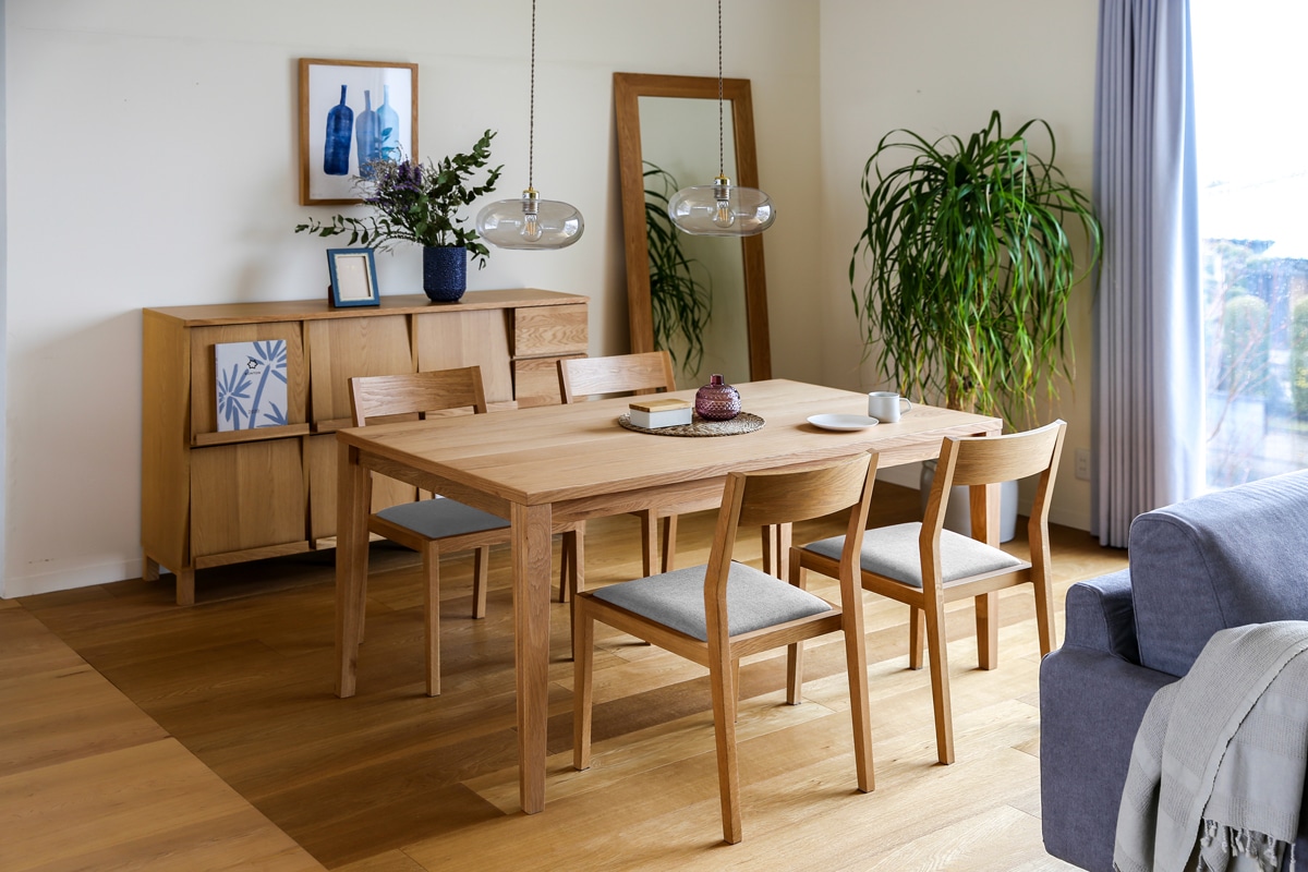 ダイニングセット 4人用 【C3】 COMMON DINING TABLE + KIEL CHAIR×4