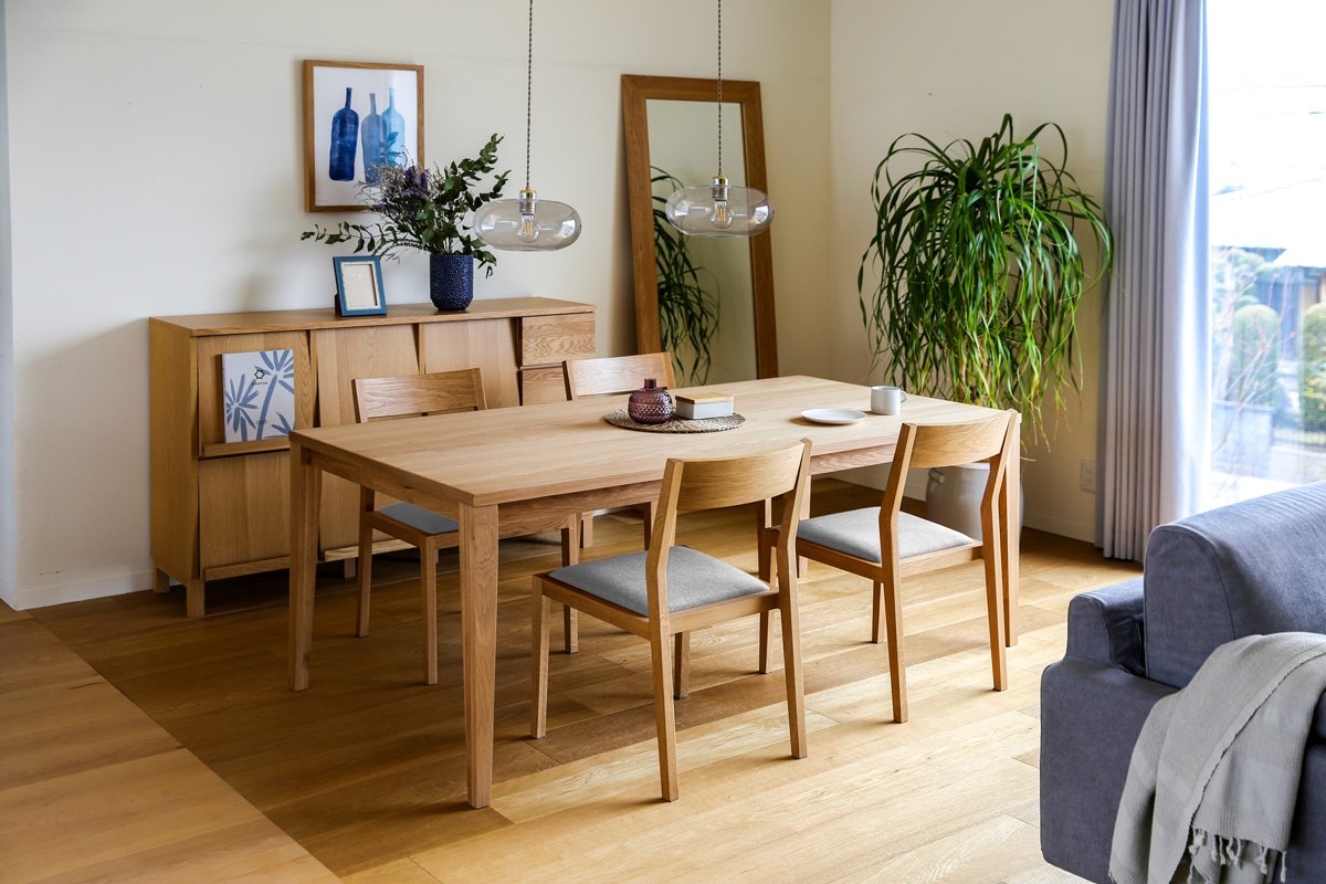 ダイニングセット 4人用 【C3】 COMMON DINING TABLE + KIEL CHAIR×4