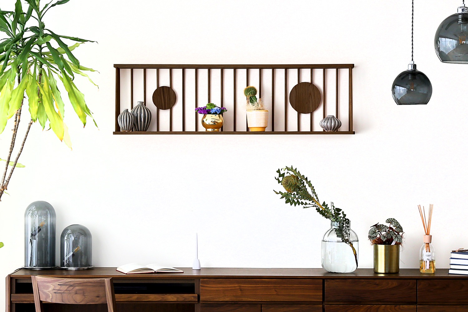 WALL RACK ウォールラック 120cm ウォルナット