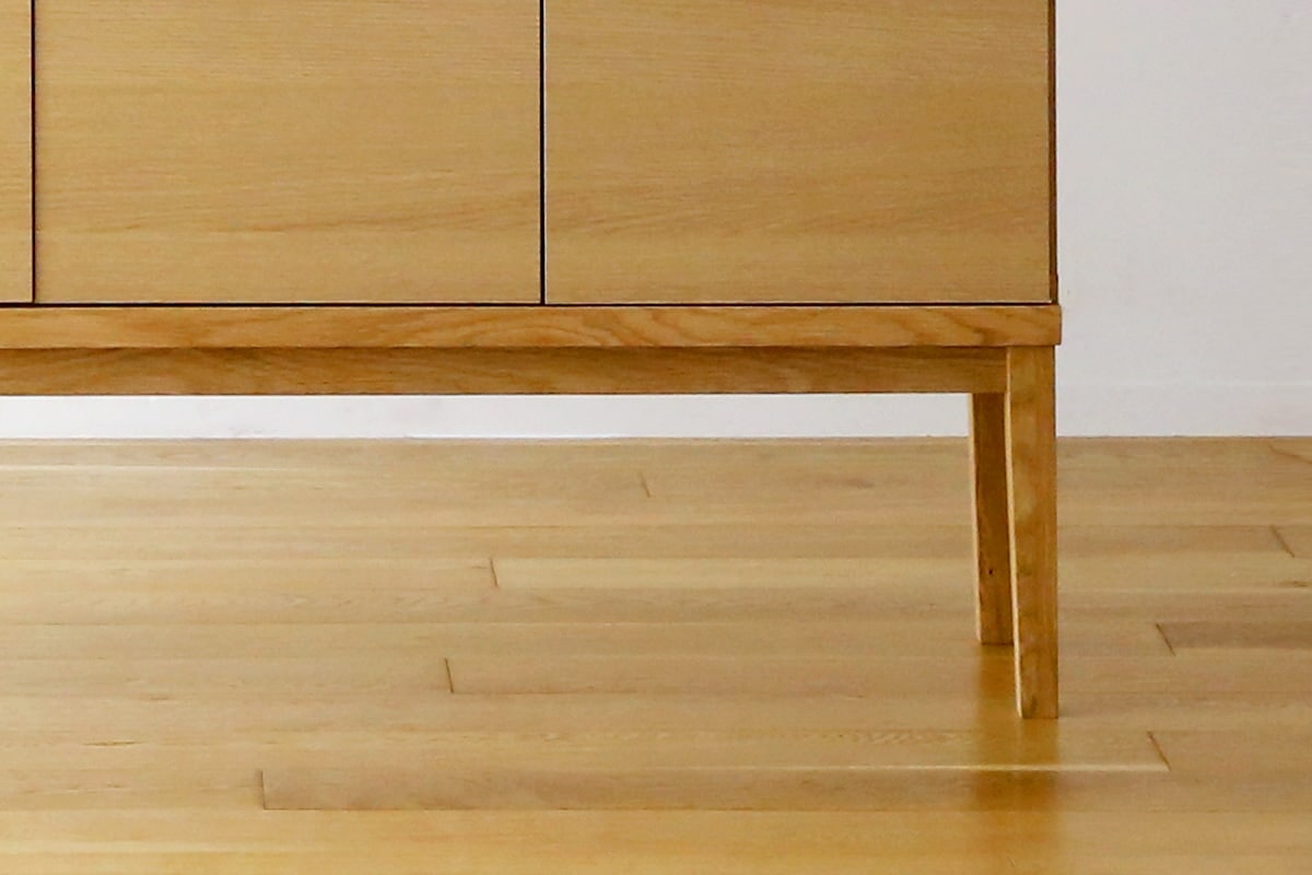 TONG SET6 オーク (W120天板 ＋ W120H32オープンラック ＋ W120棚板 ＋ W120H42オープンラック ＋ W120キャビネット ＋ W120棚付き脚)