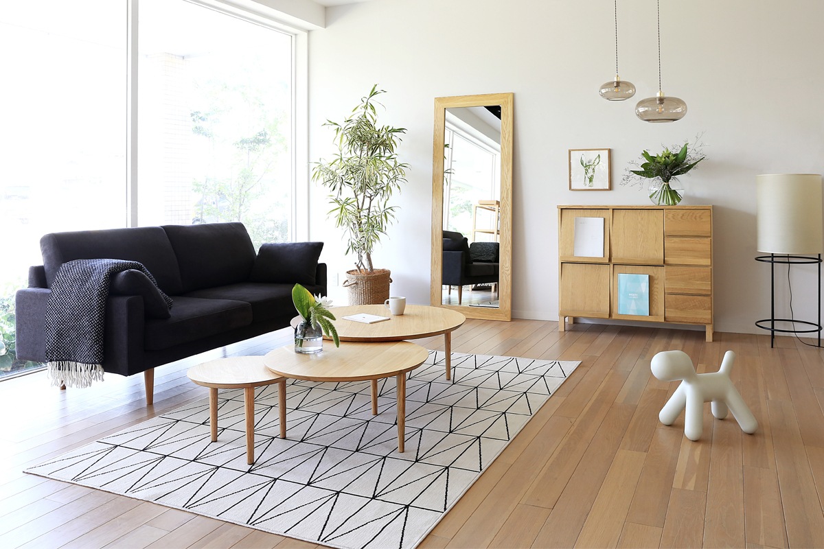 BALLOON LIVING TABLE 90-3枚 伸長式 オーク