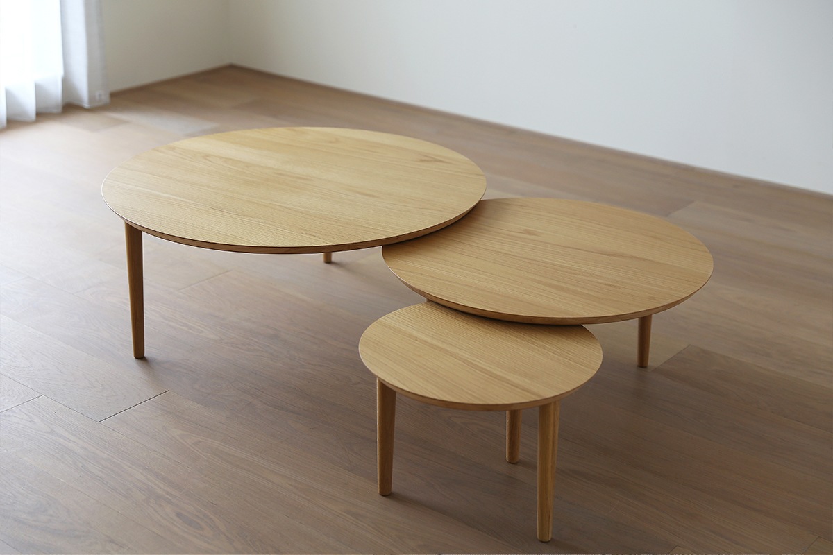 BALLOON LIVING TABLE 90-3枚 伸長式 オーク