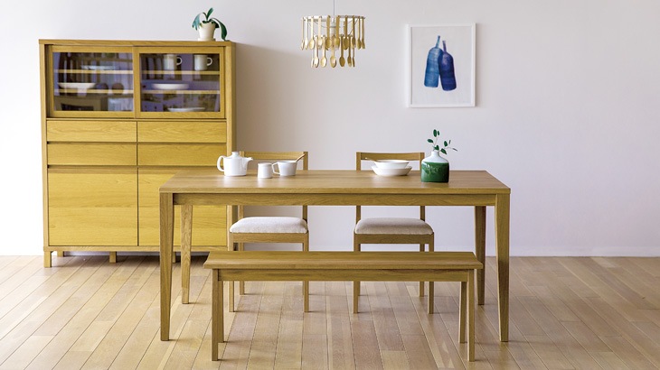 PLAIN BENCH オーク 黒塗装【受注生産品】