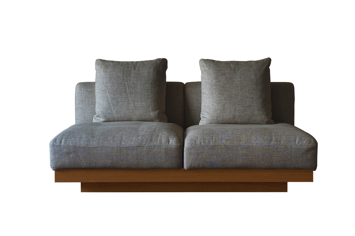 LANA SOFA 2.5人掛け グレー オーク/ウォルナット