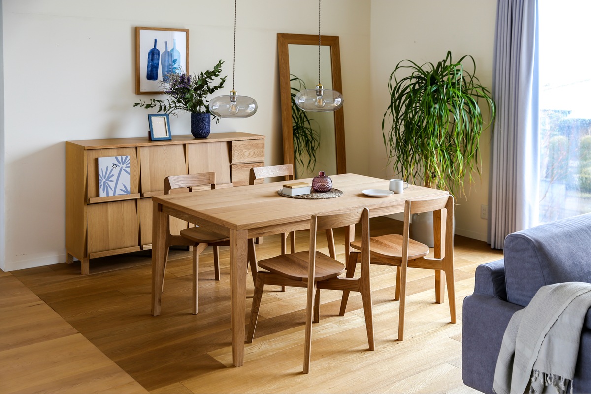 ダイニングセット 4人用 【C7】 COMMON DINING TABLE + RIALTO CHAIR（木座タイプ）×4