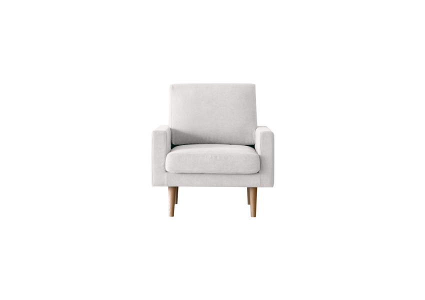 LEO SOFA 1人掛け アイボリー オーク脚/ウォルナット脚