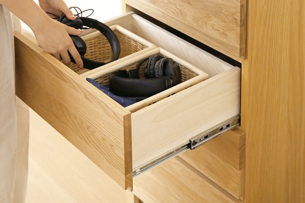 LECCE レッチェ 50リビングチェスト(D39.5cm) オーク