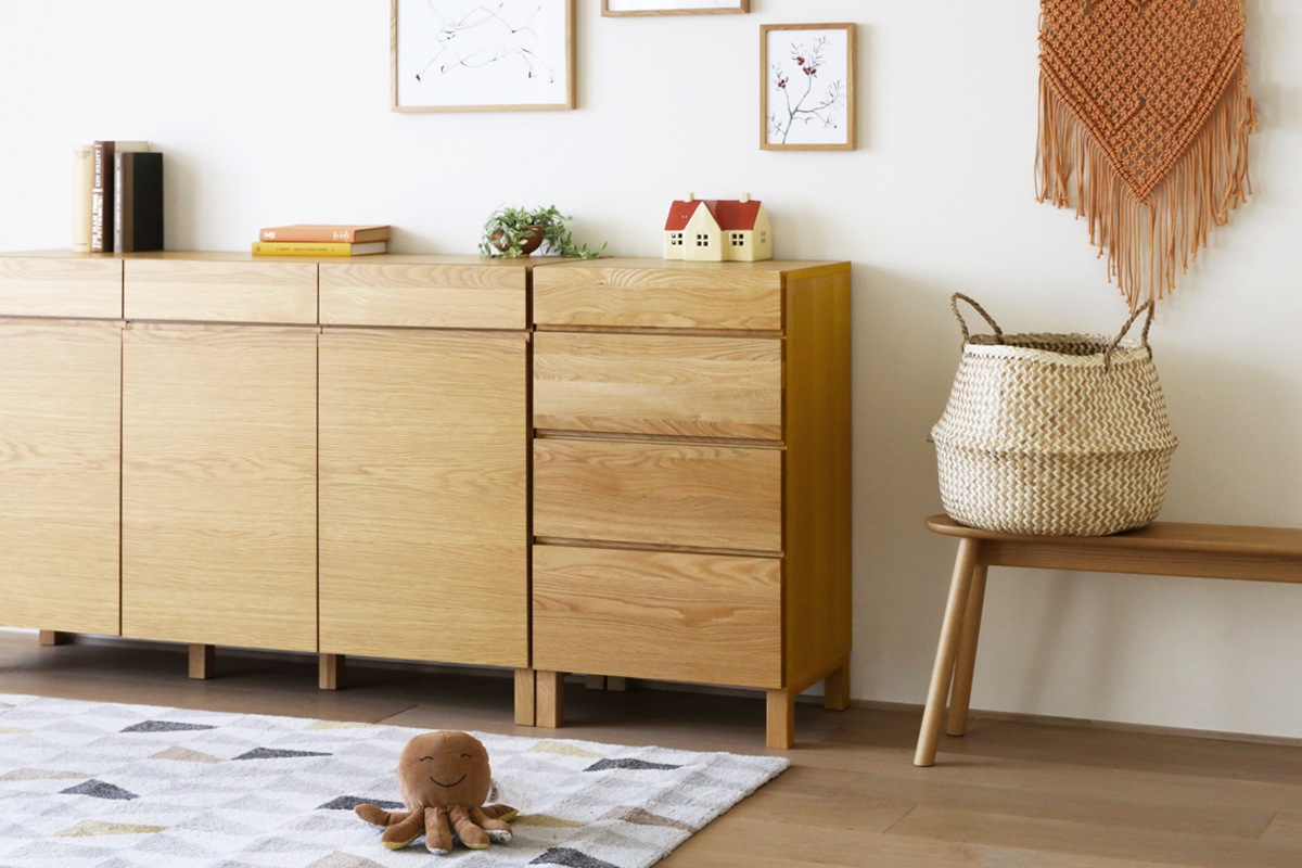 LECCE レッチェ 50リビングチェスト(D39.5cm) オーク